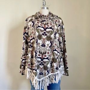 Entro Floral Fringe Tunic Top